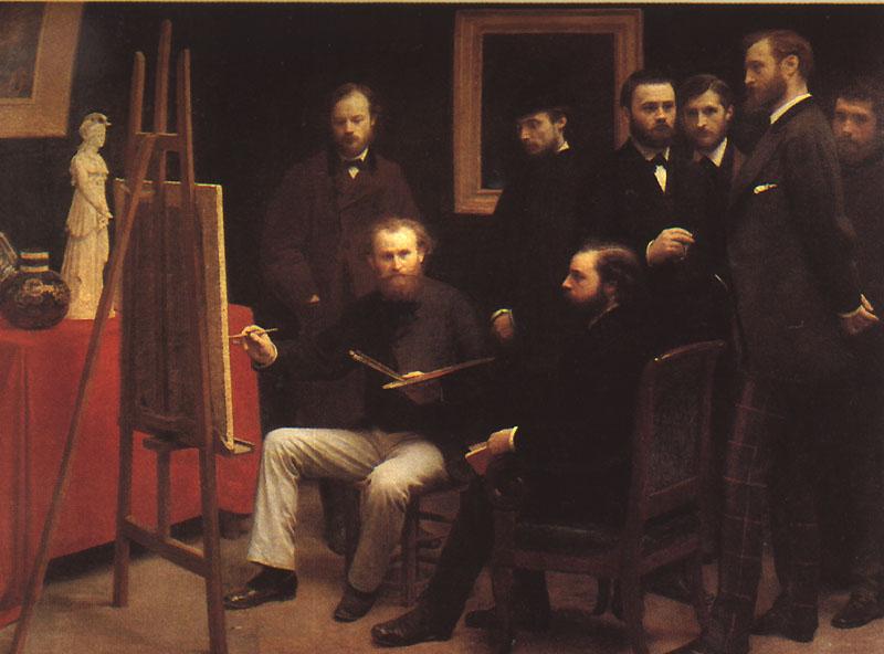 Henri Fantin-Latour An Atelier in the Batignolles oil painting picture